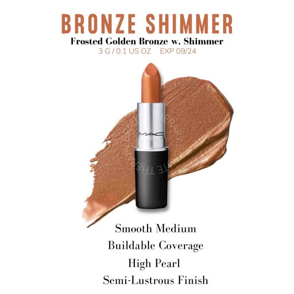 MAC Bronze Shimmer Frost Lipstick - Picture 2 of 4